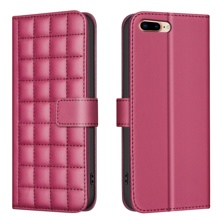 Funda para teléfono de cuero con textura cuadrada, For iPhone 12 / 12 Pro, For iPhone 12 Pro Max, For iPhone 11 Pro Max, For iPhone 11, For iPhone 11 Pro, For iPhone XR, For iPhone XS Max, For iPhone 8 Plus / 7 Plus