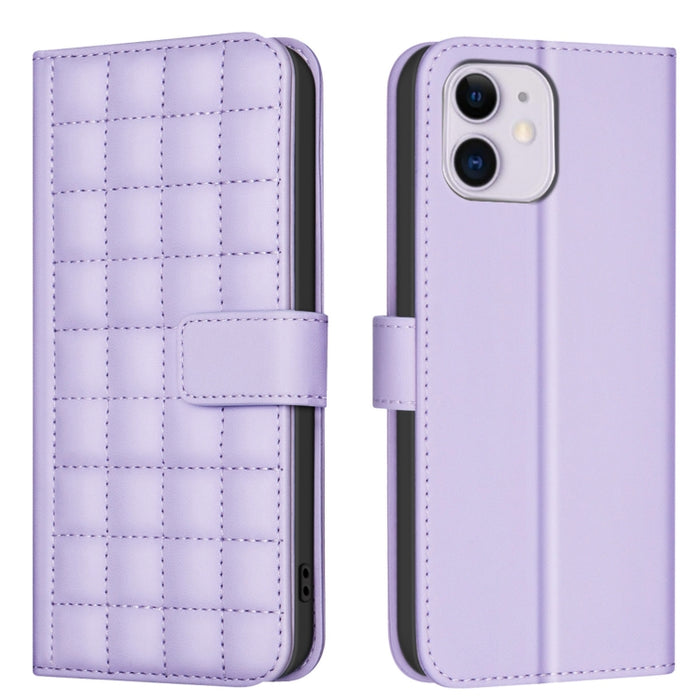 Funda para teléfono de cuero con textura cuadrada, For iPhone 12 / 12 Pro, For iPhone 12 Pro Max, For iPhone 11 Pro Max, For iPhone 11, For iPhone 11 Pro, For iPhone XR, For iPhone XS Max, For iPhone 8 Plus / 7 Plus