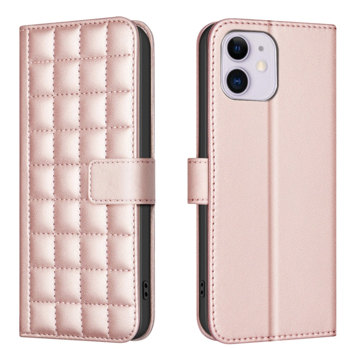 Funda para teléfono de cuero con textura cuadrada, For iPhone 12 / 12 Pro, For iPhone 12 Pro Max, For iPhone 11 Pro Max, For iPhone 11, For iPhone 11 Pro, For iPhone XR, For iPhone XS Max, For iPhone 8 Plus / 7 Plus