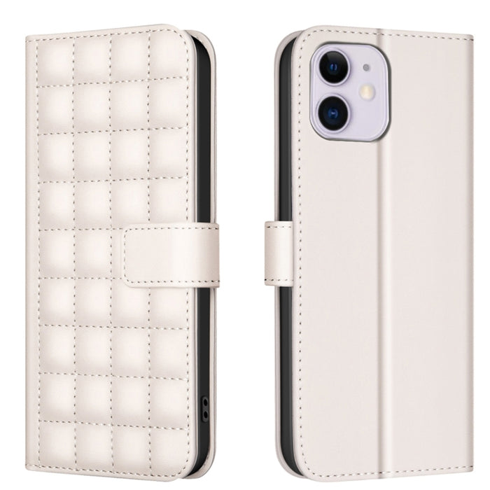 Funda para teléfono de cuero con textura cuadrada, For iPhone 12 / 12 Pro, For iPhone 12 Pro Max, For iPhone 11 Pro Max, For iPhone 11, For iPhone 11 Pro, For iPhone XR, For iPhone XS Max, For iPhone 8 Plus / 7 Plus