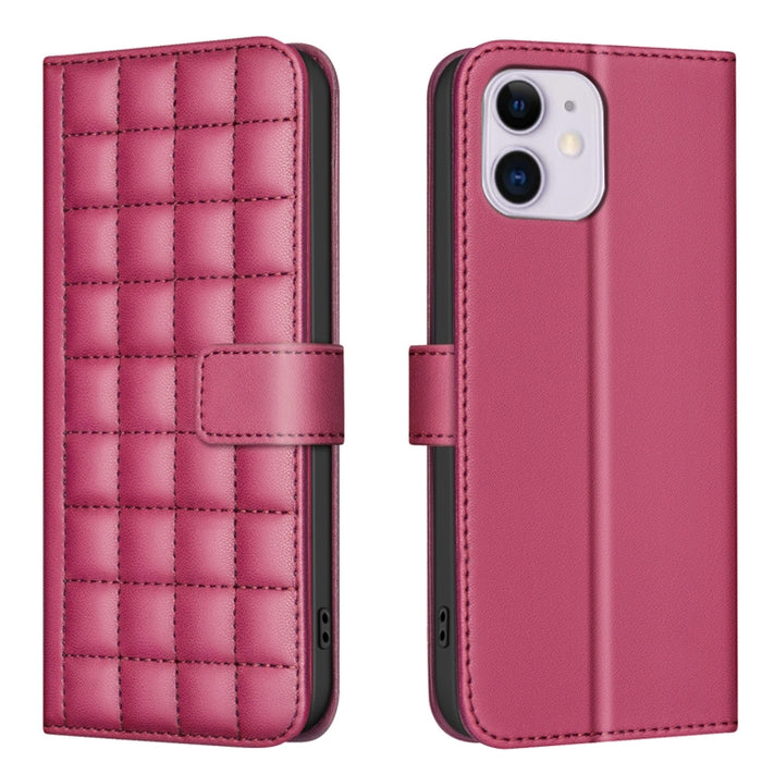 Funda para teléfono de cuero con textura cuadrada, For iPhone 12 / 12 Pro, For iPhone 12 Pro Max, For iPhone 11 Pro Max, For iPhone 11, For iPhone 11 Pro, For iPhone XR, For iPhone XS Max, For iPhone 8 Plus / 7 Plus