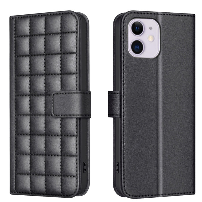 Funda para teléfono de cuero con textura cuadrada, For iPhone 12 / 12 Pro, For iPhone 12 Pro Max, For iPhone 11 Pro Max, For iPhone 11, For iPhone 11 Pro, For iPhone XR, For iPhone XS Max, For iPhone 8 Plus / 7 Plus