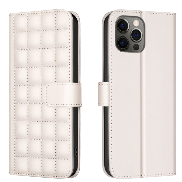 Funda para teléfono de cuero con textura cuadrada, For iPhone 12 / 12 Pro, For iPhone 12 Pro Max, For iPhone 11 Pro Max, For iPhone 11, For iPhone 11 Pro, For iPhone XR, For iPhone XS Max, For iPhone 8 Plus / 7 Plus