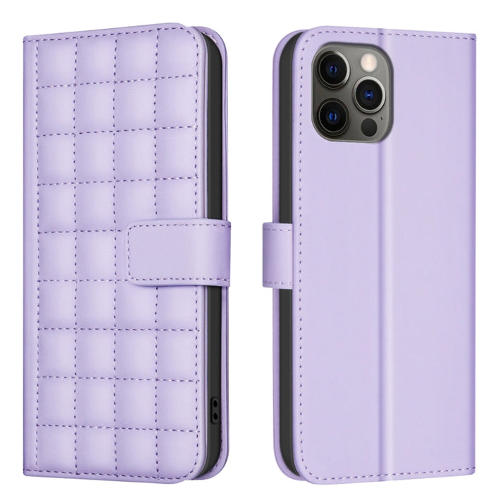Funda para teléfono de cuero con textura cuadrada, For iPhone 12 / 12 Pro, For iPhone 12 Pro Max, For iPhone 11 Pro Max, For iPhone 11, For iPhone 11 Pro, For iPhone XR, For iPhone XS Max, For iPhone 8 Plus / 7 Plus
