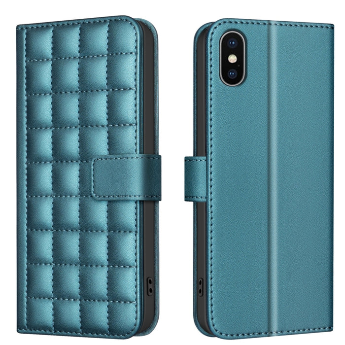 Funda para teléfono de cuero con textura cuadrada, For iPhone 12 / 12 Pro, For iPhone 12 Pro Max, For iPhone 11 Pro Max, For iPhone 11, For iPhone 11 Pro, For iPhone XR, For iPhone XS Max, For iPhone 8 Plus / 7 Plus