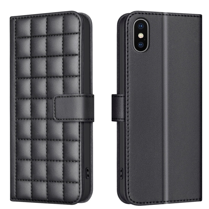 Funda para teléfono de cuero con textura cuadrada, For iPhone 12 / 12 Pro, For iPhone 12 Pro Max, For iPhone 11 Pro Max, For iPhone 11, For iPhone 11 Pro, For iPhone XR, For iPhone XS Max, For iPhone 8 Plus / 7 Plus
