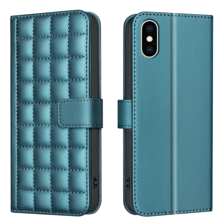 Funda para teléfono de cuero con textura cuadrada, For iPhone 12 / 12 Pro, For iPhone 12 Pro Max, For iPhone 11 Pro Max, For iPhone 11, For iPhone 11 Pro, For iPhone XR, For iPhone XS Max, For iPhone 8 Plus / 7 Plus