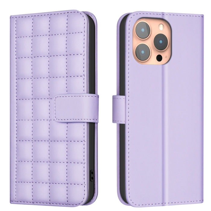 Funda para teléfono de cuero con textura cuadrada, For iPhone 12 / 12 Pro, For iPhone 12 Pro Max, For iPhone 11 Pro Max, For iPhone 11, For iPhone 11 Pro, For iPhone XR, For iPhone XS Max, For iPhone 8 Plus / 7 Plus