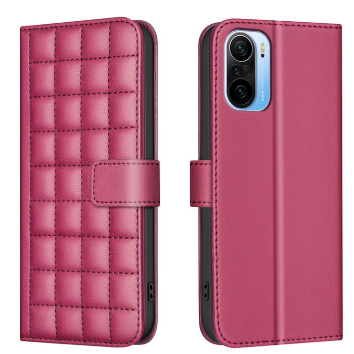 Funda para teléfono de cuero con textura cuadrada, For Xiaomi Poco X6 Pro / Redmi K70E, For Xiaomi 13T / Redmi K60 Ultra, For Xiaomi Poco F5 5G, For Xiaomi Poco C55 / Redmi 12C, For Xiaomi Poco C31 / Redmi 9C / 10A                                      ...