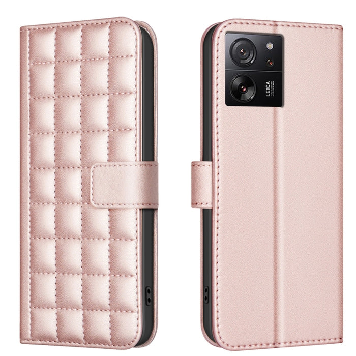 Funda para teléfono de cuero con textura cuadrada, For Xiaomi Poco X6 Pro / Redmi K70E, For Xiaomi 13T / Redmi K60 Ultra, For Xiaomi Poco F5 5G, For Xiaomi Poco C55 / Redmi 12C, For Xiaomi Poco C31 / Redmi 9C / 10A                                      ...