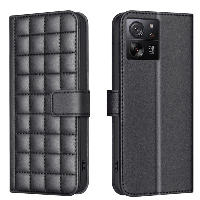 Funda para teléfono de cuero con textura cuadrada, For Xiaomi Poco X6 Pro / Redmi K70E, For Xiaomi 13T / Redmi K60 Ultra, For Xiaomi Poco F5 5G, For Xiaomi Poco C55 / Redmi 12C, For Xiaomi Poco C31 / Redmi 9C / 10A                                      ...