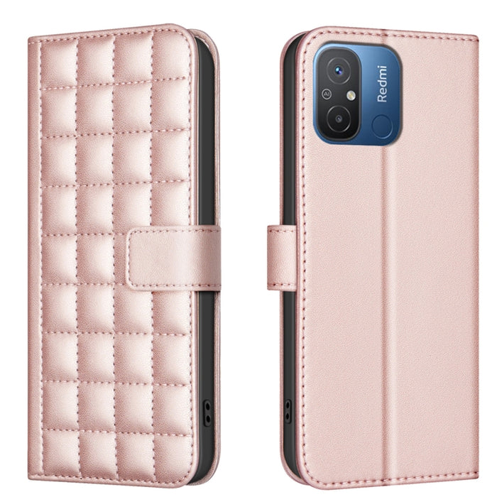 Funda para teléfono de cuero con textura cuadrada, For Xiaomi Poco X6 Pro / Redmi K70E, For Xiaomi 13T / Redmi K60 Ultra, For Xiaomi Poco F5 5G, For Xiaomi Poco C55 / Redmi 12C, For Xiaomi Poco C31 / Redmi 9C / 10A                                      ...