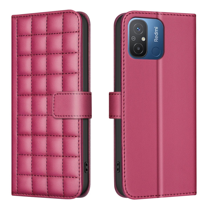 Funda para teléfono de cuero con textura cuadrada, For Xiaomi Poco X6 Pro / Redmi K70E, For Xiaomi 13T / Redmi K60 Ultra, For Xiaomi Poco F5 5G, For Xiaomi Poco C55 / Redmi 12C, For Xiaomi Poco C31 / Redmi 9C / 10A                                      ...