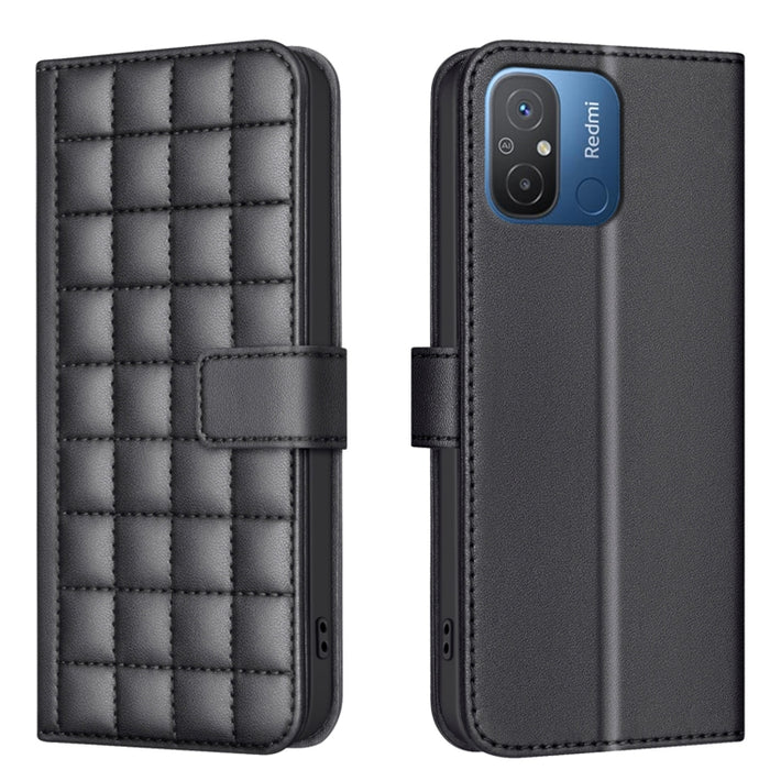 Funda para teléfono de cuero con textura cuadrada, For Xiaomi Poco X6 Pro / Redmi K70E, For Xiaomi 13T / Redmi K60 Ultra, For Xiaomi Poco F5 5G, For Xiaomi Poco C55 / Redmi 12C, For Xiaomi Poco C31 / Redmi 9C / 10A                                      ...