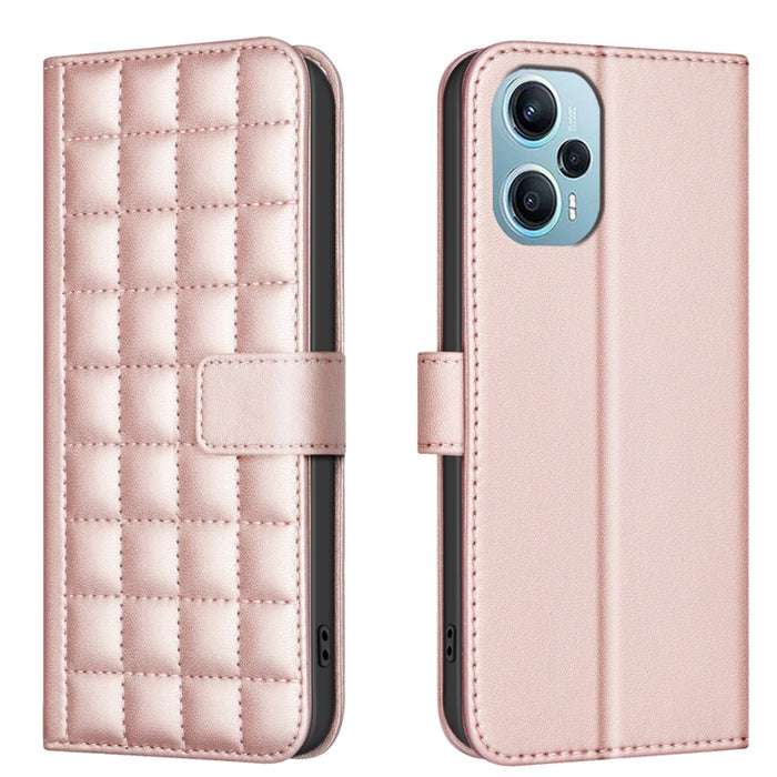Funda para teléfono de cuero con textura cuadrada, For Xiaomi Poco X6 Pro / Redmi K70E, For Xiaomi 13T / Redmi K60 Ultra, For Xiaomi Poco F5 5G, For Xiaomi Poco C55 / Redmi 12C, For Xiaomi Poco C31 / Redmi 9C / 10A                                      ...