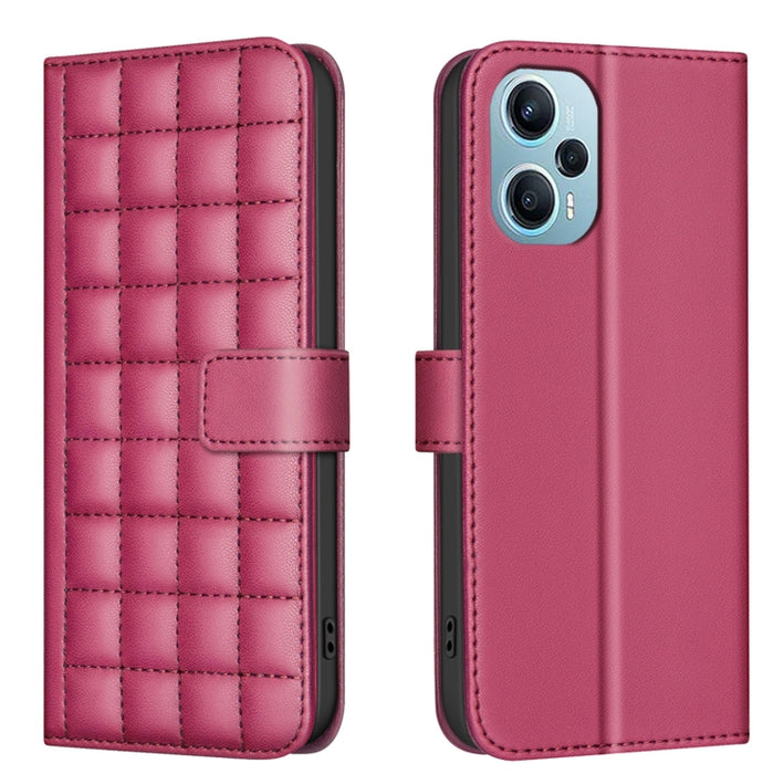 Funda para teléfono de cuero con textura cuadrada, For Xiaomi Poco X6 Pro / Redmi K70E, For Xiaomi 13T / Redmi K60 Ultra, For Xiaomi Poco F5 5G, For Xiaomi Poco C55 / Redmi 12C, For Xiaomi Poco C31 / Redmi 9C / 10A                                      ...