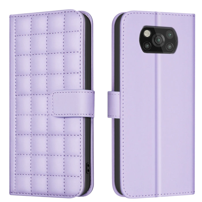 Funda para teléfono de cuero con textura cuadrada, For Xiaomi Poco X6 Pro / Redmi K70E, For Xiaomi 13T / Redmi K60 Ultra, For Xiaomi Poco F5 5G, For Xiaomi Poco C55 / Redmi 12C, For Xiaomi Poco C31 / Redmi 9C / 10A                                      ...