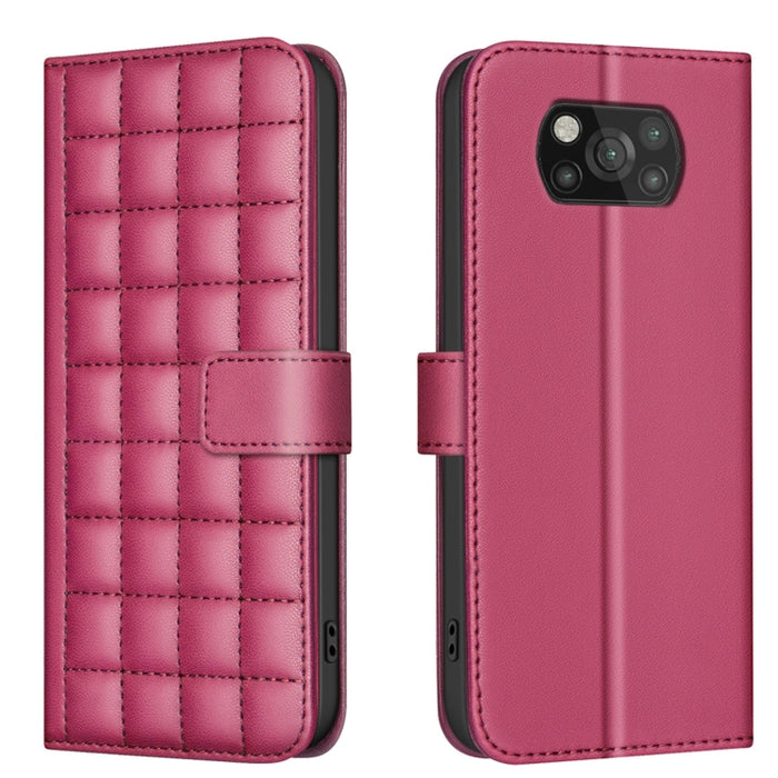 Funda para teléfono de cuero con textura cuadrada, For Xiaomi Poco X6 Pro / Redmi K70E, For Xiaomi 13T / Redmi K60 Ultra, For Xiaomi Poco F5 5G, For Xiaomi Poco C55 / Redmi 12C, For Xiaomi Poco C31 / Redmi 9C / 10A                                      ...