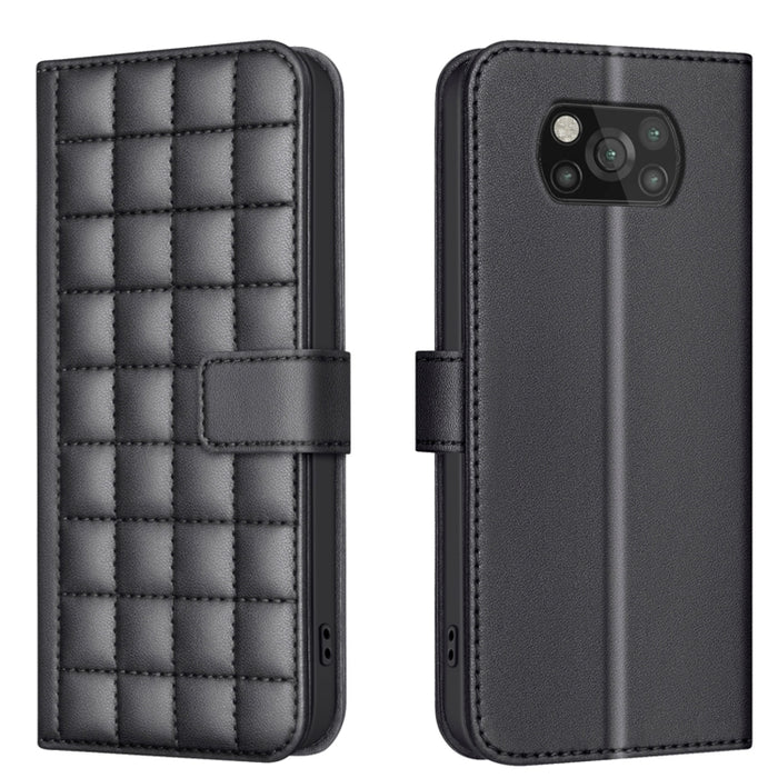 Funda para teléfono de cuero con textura cuadrada, For Xiaomi Poco X6 Pro / Redmi K70E, For Xiaomi 13T / Redmi K60 Ultra, For Xiaomi Poco F5 5G, For Xiaomi Poco C55 / Redmi 12C, For Xiaomi Poco C31 / Redmi 9C / 10A                                      ...
