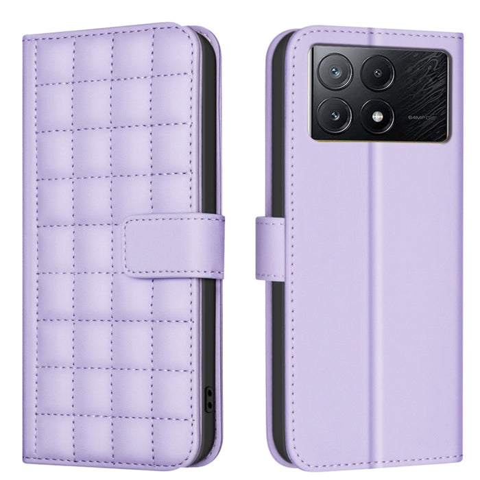 Funda para teléfono de cuero con textura cuadrada, For Xiaomi Poco X6 Pro / Redmi K70E, For Xiaomi 13T / Redmi K60 Ultra, For Xiaomi Poco F5 5G, For Xiaomi Poco C55 / Redmi 12C, For Xiaomi Poco C31 / Redmi 9C / 10A                                      ...