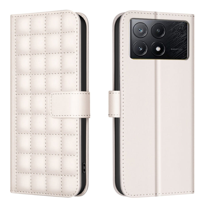 Funda para teléfono de cuero con textura cuadrada, For Xiaomi Poco X6 Pro / Redmi K70E, For Xiaomi 13T / Redmi K60 Ultra, For Xiaomi Poco F5 5G, For Xiaomi Poco C55 / Redmi 12C, For Xiaomi Poco C31 / Redmi 9C / 10A                                      ...