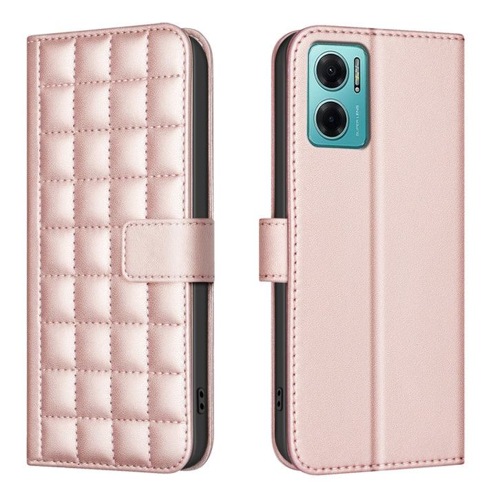 Funda para teléfono de cuero con textura cuadrada, For Redmi Note 12 Pro Global, For Redmi Note 12 5G Global / Xiaomi Poco X5, For Redmi Note 11 Pro 5G / 4G Global, For Redmi 10 5G / Note 11E, For Redmi 10C, For Redmi 10 2022 / Note 11 4G              ...