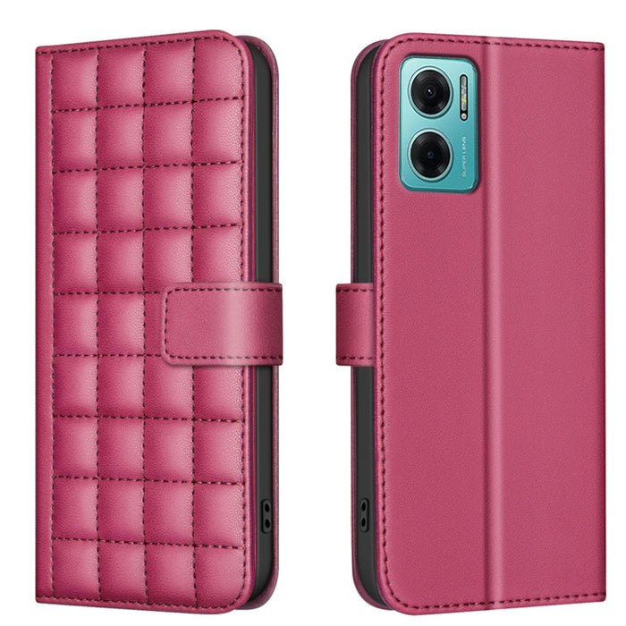Funda para teléfono de cuero con textura cuadrada, For Redmi Note 12 Pro Global, For Redmi Note 12 5G Global / Xiaomi Poco X5, For Redmi Note 11 Pro 5G / 4G Global, For Redmi 10 5G / Note 11E, For Redmi 10C, For Redmi 10 2022 / Note 11 4G              ...