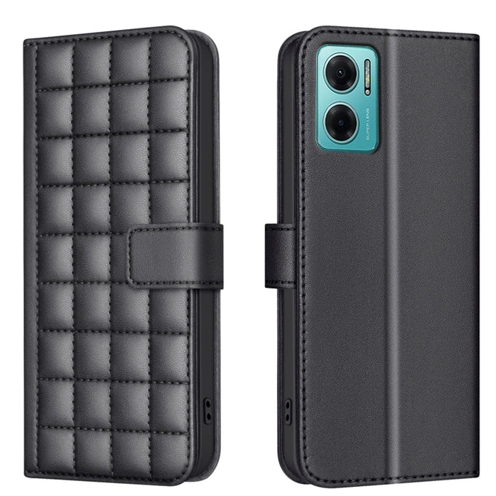 Funda para teléfono de cuero con textura cuadrada, For Redmi Note 12 Pro Global, For Redmi Note 12 5G Global / Xiaomi Poco X5, For Redmi Note 11 Pro 5G / 4G Global, For Redmi 10 5G / Note 11E, For Redmi 10C, For Redmi 10 2022 / Note 11 4G              ...