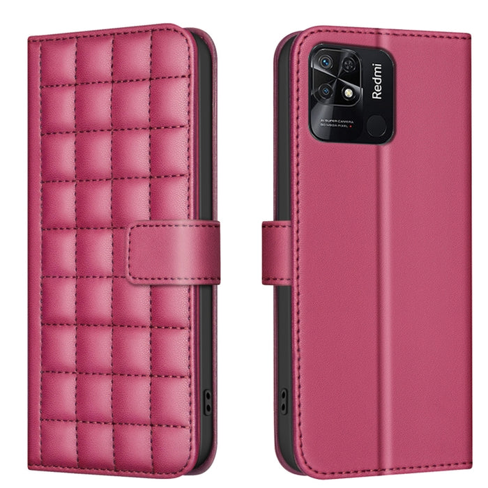 Funda para teléfono de cuero con textura cuadrada, For Redmi Note 12 Pro Global, For Redmi Note 12 5G Global / Xiaomi Poco X5, For Redmi Note 11 Pro 5G / 4G Global, For Redmi 10 5G / Note 11E, For Redmi 10C, For Redmi 10 2022 / Note 11 4G              ...