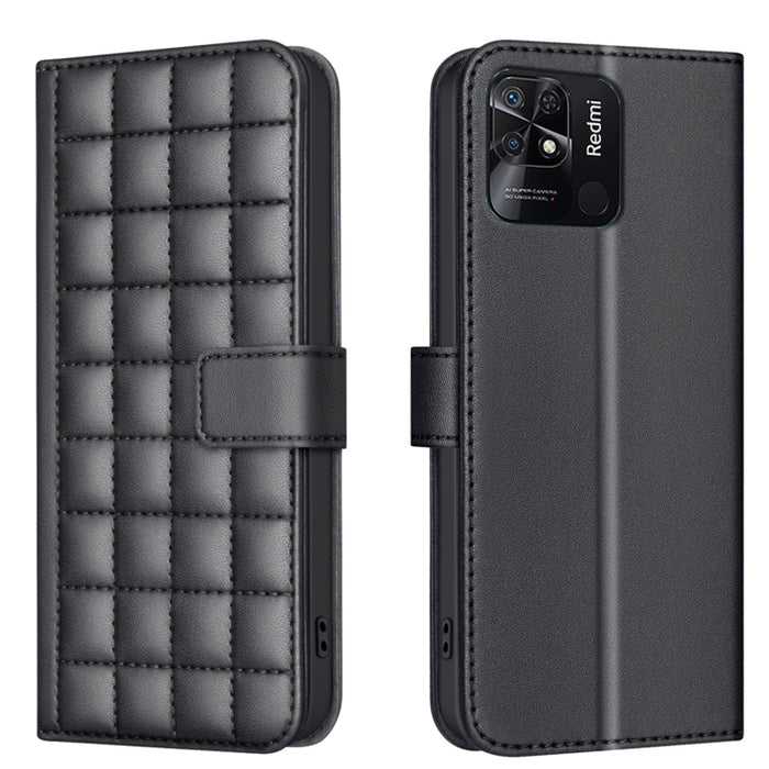 Funda para teléfono de cuero con textura cuadrada, For Redmi Note 12 Pro Global, For Redmi Note 12 5G Global / Xiaomi Poco X5, For Redmi Note 11 Pro 5G / 4G Global, For Redmi 10 5G / Note 11E, For Redmi 10C, For Redmi 10 2022 / Note 11 4G              ...