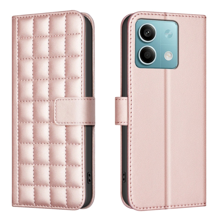 Funda para teléfono de cuero con textura cuadrada, For Redmi Note 14 Pro 4G, For Redmi Note 14 4G 163.25mm, For Redmi A3, For Redmi Note 13 Pro 4G Global, For Redmi Note 13 4G Global, For Redmi Note 13 5G, For Redmi 13C, For Redmi Note 13 Pro+ 5G      ...