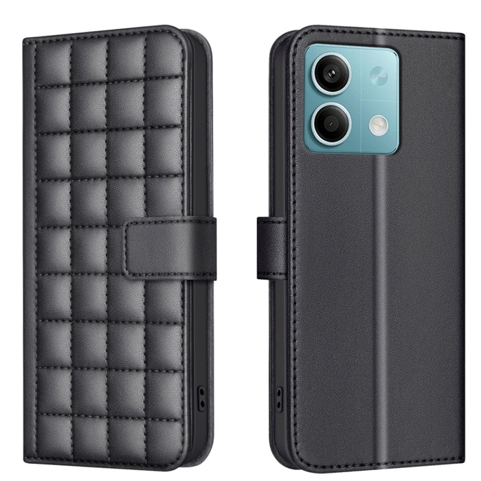 Funda para teléfono de cuero con textura cuadrada, For Redmi Note 14 Pro 4G, For Redmi Note 14 4G 163.25mm, For Redmi A3, For Redmi Note 13 Pro 4G Global, For Redmi Note 13 4G Global, For Redmi Note 13 5G, For Redmi 13C, For Redmi Note 13 Pro+ 5G      ...