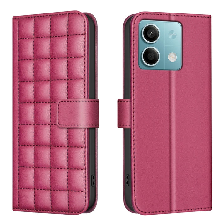 Funda para teléfono de cuero con textura cuadrada, For Redmi Note 14 Pro 4G, For Redmi Note 14 4G 163.25mm, For Redmi A3, For Redmi Note 13 Pro 4G Global, For Redmi Note 13 4G Global, For Redmi Note 13 5G, For Redmi 13C, For Redmi Note 13 Pro+ 5G      ...