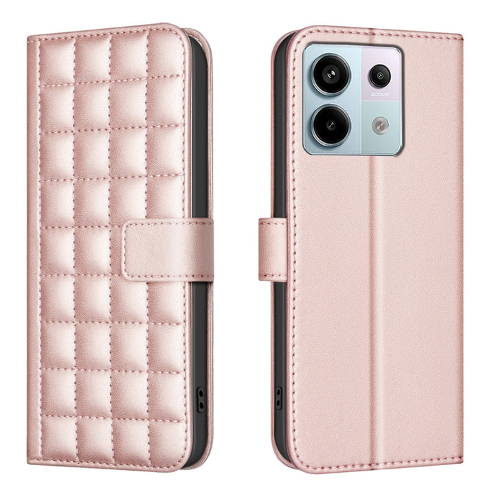 Funda para teléfono de cuero con textura cuadrada, For Redmi Note 14 Pro 4G, For Redmi Note 14 4G 163.25mm, For Redmi A3, For Redmi Note 13 Pro 4G Global, For Redmi Note 13 4G Global, For Redmi Note 13 5G, For Redmi 13C, For Redmi Note 13 Pro+ 5G      ...
