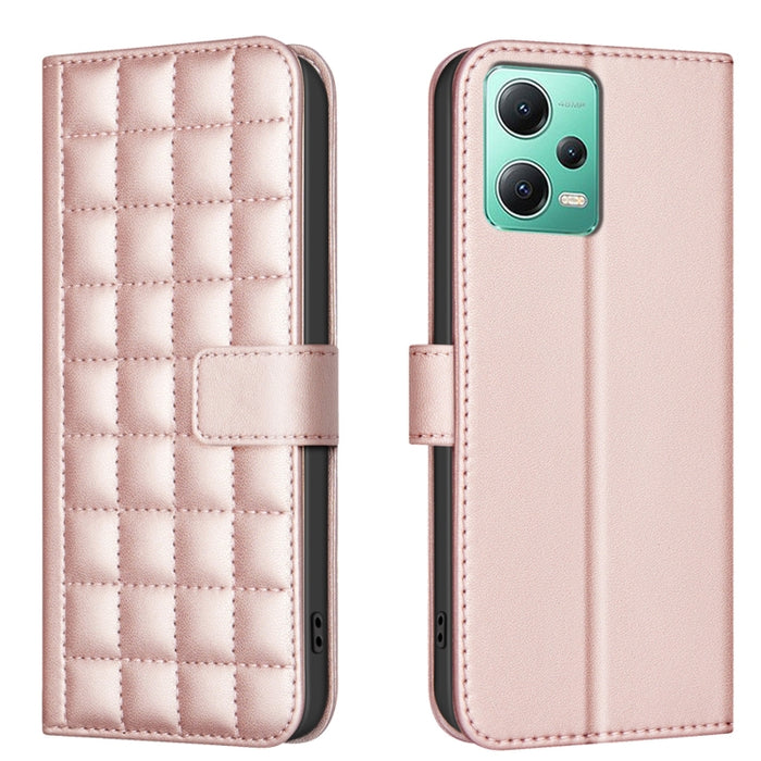 Funda para teléfono de cuero con textura cuadrada, For Redmi Note 12 Pro Global, For Redmi Note 12 5G Global / Xiaomi Poco X5, For Redmi Note 11 Pro 5G / 4G Global, For Redmi 10 5G / Note 11E, For Redmi 10C, For Redmi 10 2022 / Note 11 4G              ...