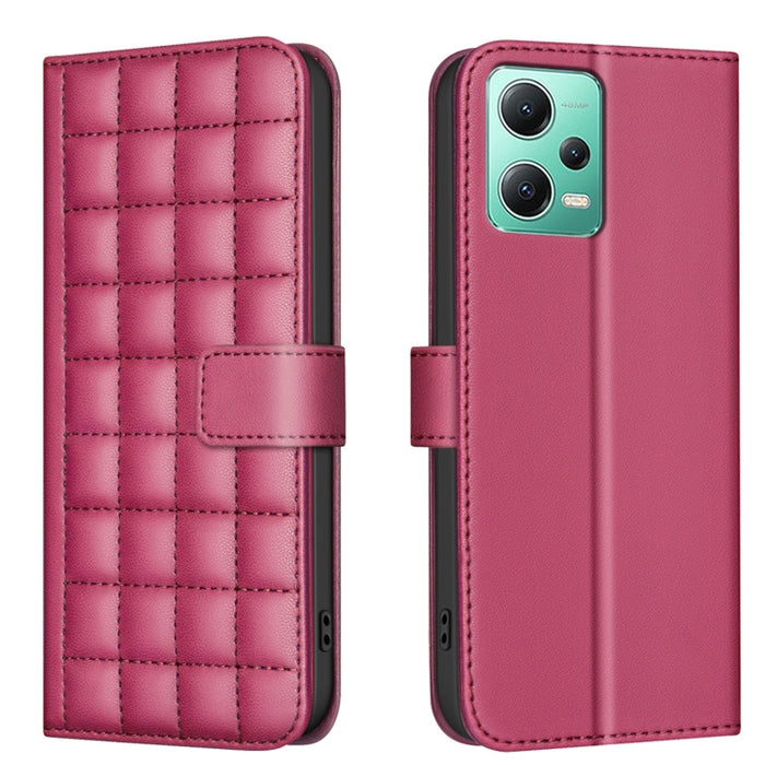 Funda para teléfono de cuero con textura cuadrada, For Redmi Note 12 Pro Global, For Redmi Note 12 5G Global / Xiaomi Poco X5, For Redmi Note 11 Pro 5G / 4G Global, For Redmi 10 5G / Note 11E, For Redmi 10C, For Redmi 10 2022 / Note 11 4G              ...
