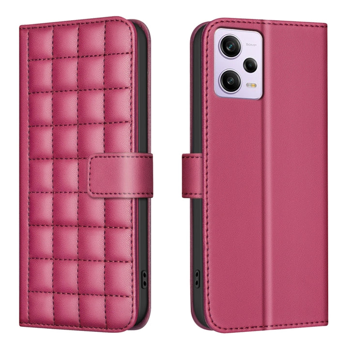 Funda para teléfono de cuero con textura cuadrada, For Redmi Note 12 Pro Global, For Redmi Note 12 5G Global / Xiaomi Poco X5, For Redmi Note 11 Pro 5G / 4G Global, For Redmi 10 5G / Note 11E, For Redmi 10C, For Redmi 10 2022 / Note 11 4G              ...