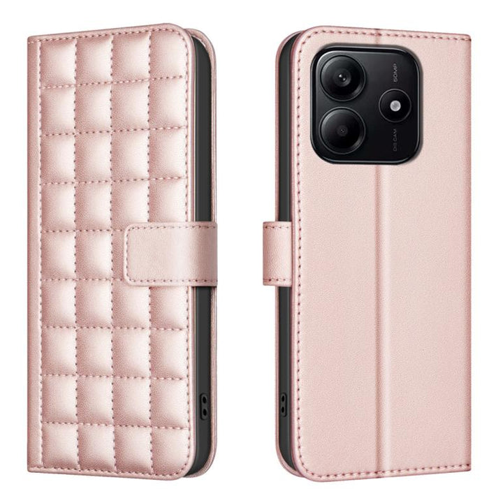 Funda para teléfono de cuero con textura cuadrada, For Redmi Note 14 Pro 4G, For Redmi Note 14 4G 163.25mm, For Redmi A3, For Redmi Note 13 Pro 4G Global, For Redmi Note 13 4G Global, For Redmi Note 13 5G, For Redmi 13C, For Redmi Note 13 Pro+ 5G      ...