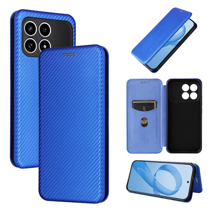 Caja del teléfono del cuero del tirón de la textura de la fibra de carbono, For Redmi Turbo 5 Max 5G / Poco X8 Pro Max, For Redmi Turbo 5 5G / Poco X8 Pro, For Redmi Note 15 Pro+ 5G 163.3mm / Poco M8 Pro 5G, For Redmi Note 15 5G / 4G 164mm / Poco M8 5G...