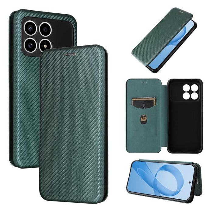 Caja del teléfono del cuero del tirón de la textura de la fibra de carbono, For Redmi Turbo 5 Max 5G / Poco X8 Pro Max, For Redmi Turbo 5 5G / Poco X8 Pro, For Redmi Note 15 Pro+ 5G 163.3mm / Poco M8 Pro 5G, For Redmi Note 15 5G / 4G 164mm / Poco M8 5G...