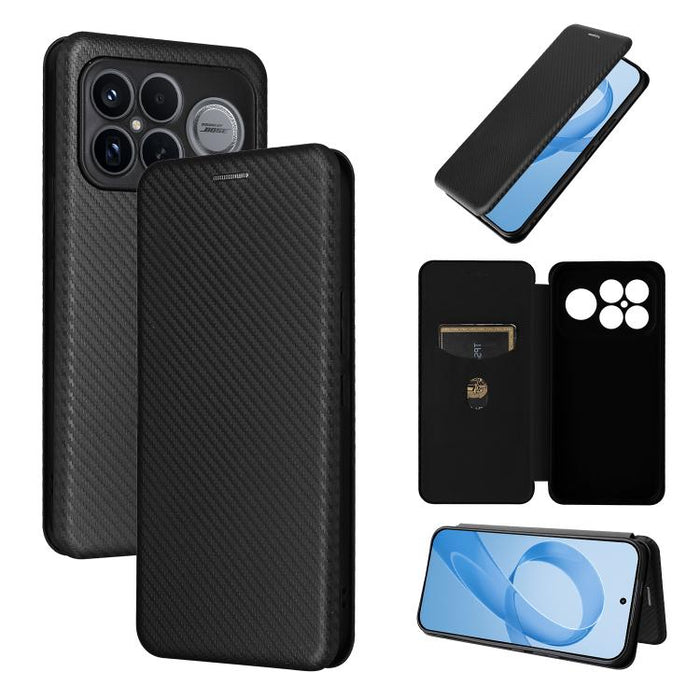 Caja del teléfono del cuero del tirón de la textura de la fibra de carbono, For Redmi Turbo 5 Max 5G / Poco X8 Pro Max, For Redmi Turbo 5 5G / Poco X8 Pro, For Redmi Note 15 Pro+ 5G 163.3mm / Poco M8 Pro 5G, For Redmi Note 15 5G / 4G 164mm / Poco M8 5G...