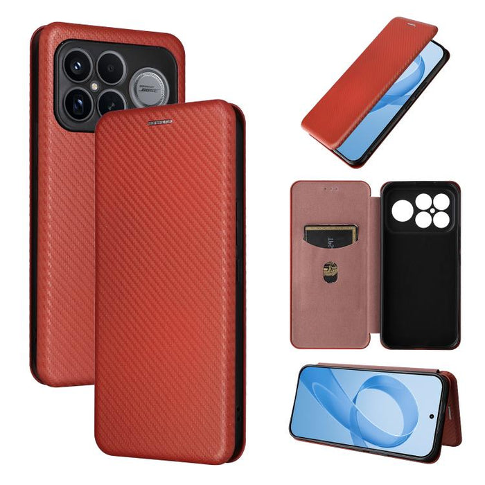 Caja del teléfono del cuero del tirón de la textura de la fibra de carbono, For Redmi Turbo 5 Max 5G / Poco X8 Pro Max, For Redmi Turbo 5 5G / Poco X8 Pro, For Redmi Note 15 Pro+ 5G 163.3mm / Poco M8 Pro 5G, For Redmi Note 15 5G / 4G 164mm / Poco M8 5G...