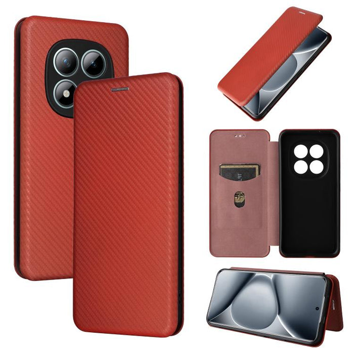 Caja del teléfono del cuero del tirón de la textura de la fibra de carbono, For Redmi Turbo 5 Max 5G / Poco X8 Pro Max, For Redmi Turbo 5 5G / Poco X8 Pro, For Redmi Note 15 Pro+ 5G 163.3mm / Poco M8 Pro 5G, For Redmi Note 15 5G / 4G 164mm / Poco M8 5G...