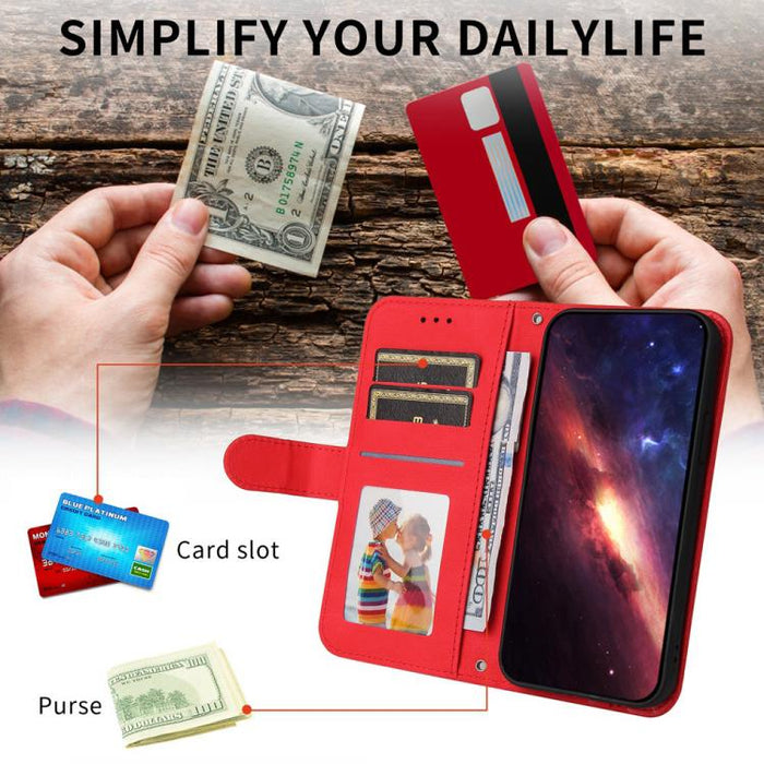 Funda de cuero para teléfono con botones de metal y diseño de árbol de la vida Skin Feel, For Redmi Note 14 4G 163.25mm Global, For Redmi Note 14 5G, For Redmi Note 14 Pro 5G / Note 14 Pro+ 5G, For Redmi 14C 4G, For Redmi K70 Ultra                     ...