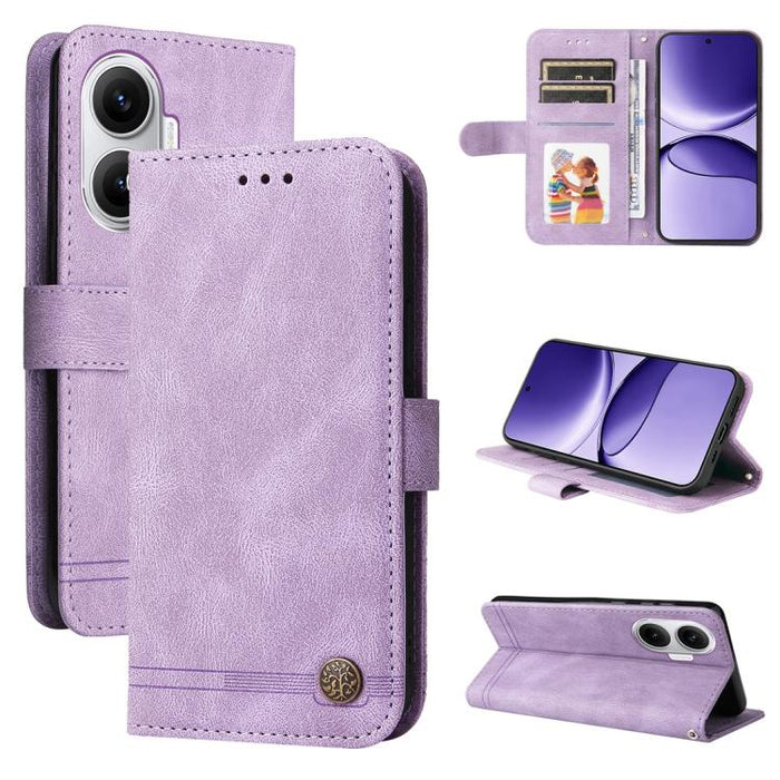 Funda de cuero para teléfono con botones de metal y diseño de árbol de la vida Skin Feel, For Redmi 15a 5G, For Redmi Turbo 5 Max 5G / Poco X8 Pro Max 5G, For Redmi Turbo 5 5G / Poco X8 Pro 5G, For Redmi Note 15 Pro+ 5G 163.3mm / Poco M8 Pro 5G        ...