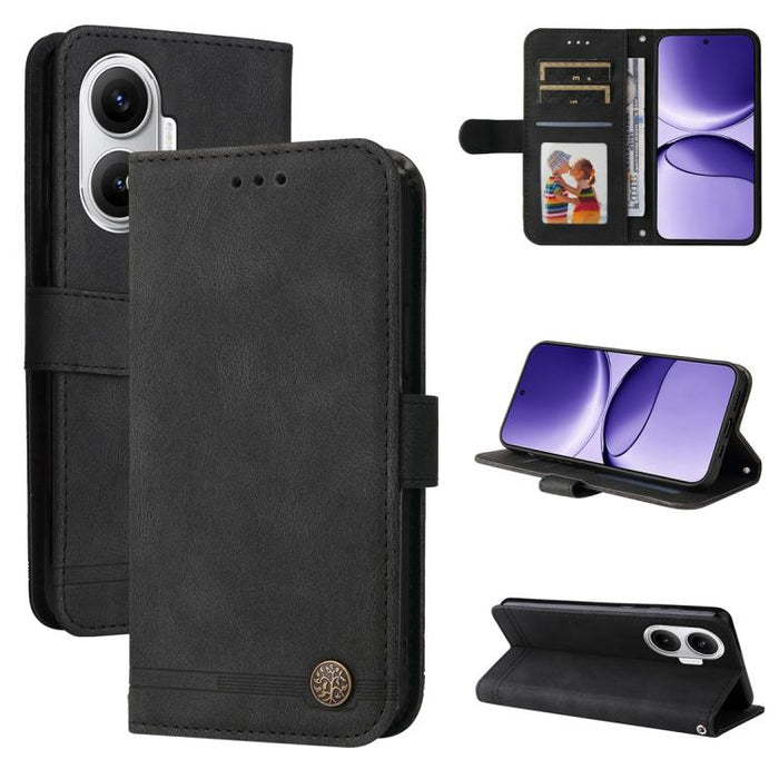 Funda de cuero para teléfono con botones de metal y diseño de árbol de la vida Skin Feel, For Redmi 15a 5G, For Redmi Turbo 5 Max 5G / Poco X8 Pro Max 5G, For Redmi Turbo 5 5G / Poco X8 Pro 5G, For Redmi Note 15 Pro+ 5G 163.3mm / Poco M8 Pro 5G        ...
