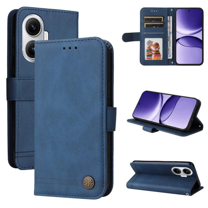 Funda de cuero para teléfono con botones de metal y diseño de árbol de la vida Skin Feel, For Redmi 15a 5G, For Redmi Turbo 5 Max 5G / Poco X8 Pro Max 5G, For Redmi Turbo 5 5G / Poco X8 Pro 5G, For Redmi Note 15 Pro+ 5G 163.3mm / Poco M8 Pro 5G        ...