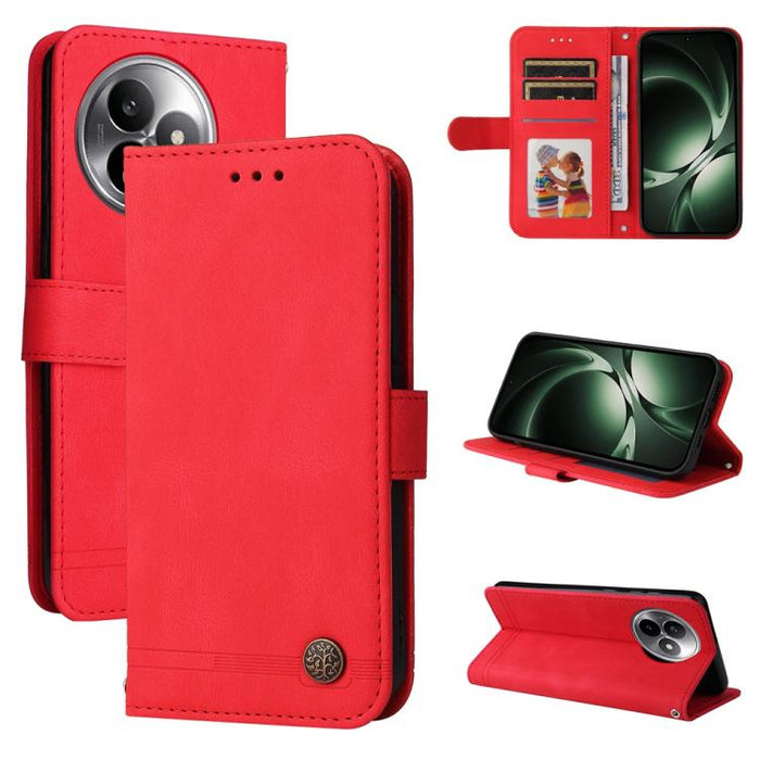 Funda de cuero para teléfono con botones de metal y diseño de árbol de la vida Skin Feel, For Redmi 15a 5G, For Redmi Turbo 5 Max 5G / Poco X8 Pro Max 5G, For Redmi Turbo 5 5G / Poco X8 Pro 5G, For Redmi Note 15 Pro+ 5G 163.3mm / Poco M8 Pro 5G        ...