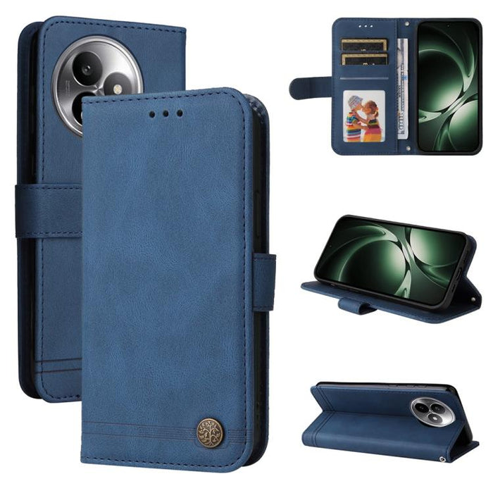 Funda de cuero para teléfono con botones de metal y diseño de árbol de la vida Skin Feel, For Redmi 15a 5G, For Redmi Turbo 5 Max 5G / Poco X8 Pro Max 5G, For Redmi Turbo 5 5G / Poco X8 Pro 5G, For Redmi Note 15 Pro+ 5G 163.3mm / Poco M8 Pro 5G        ...