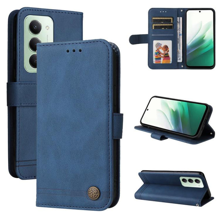Funda de cuero para teléfono con botones de metal y diseño de árbol de la vida Skin Feel, For Redmi 15a 5G, For Redmi Turbo 5 Max 5G / Poco X8 Pro Max 5G, For Redmi Turbo 5 5G / Poco X8 Pro 5G, For Redmi Note 15 Pro+ 5G 163.3mm / Poco M8 Pro 5G        ...